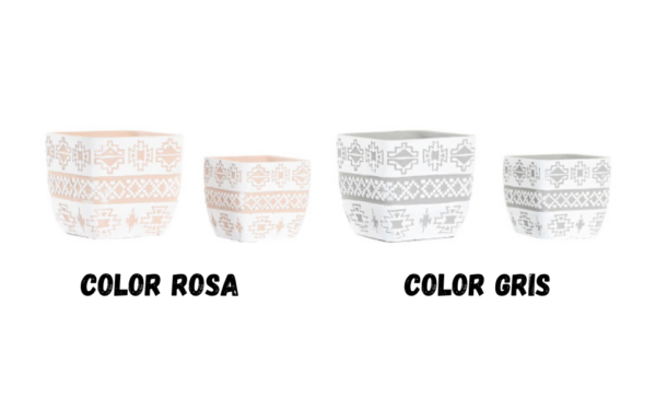 Macetero set 2 cemento 14x14x13.