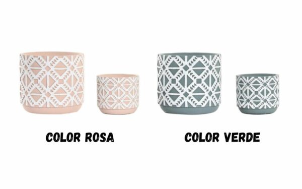 Macetero set 2 cemento 17x17x15 ikat.