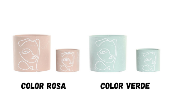 Macetero set 2 cemento 17x17x16 cara.