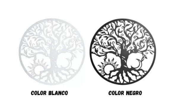 Decoración pared metal 60x1x60 sol luna.