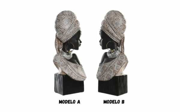 Figura resina 14x8x33 africana.