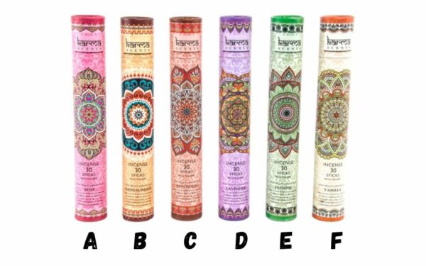 Incienso varilla set 30 aroma mandala, 4x4x27 25 cm.