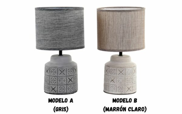 Lámpara sobremesa arcilla 18x18x32.