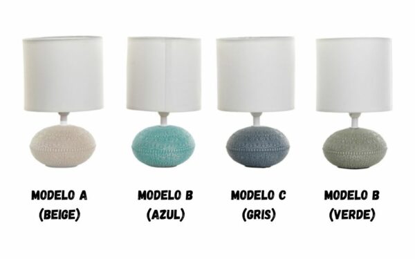 Lámpara sobremesa gres poliéster 14x14x23.