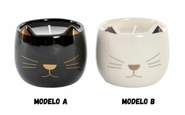 Vela dolomita cera 7x7x6,3 gato dorado.