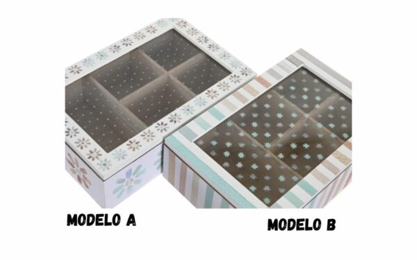 Caja infusiones MDF cristal 23x15x7.