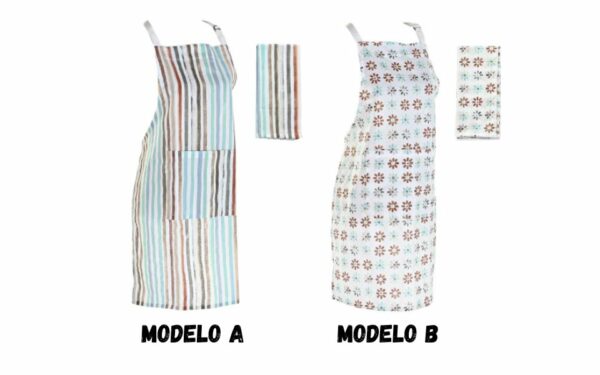 Delantal set 2 algodón 60x0,5x108 160.