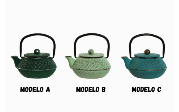 Tetera hierro colado inox 13x11x13 400ml.