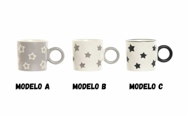 Taza new bone 8x7,7x8 340ml estrellas.
