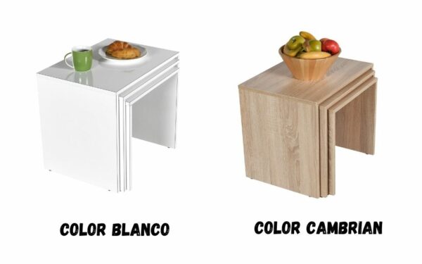 Juego de 3 mesas de centro 47x55x40 en kit