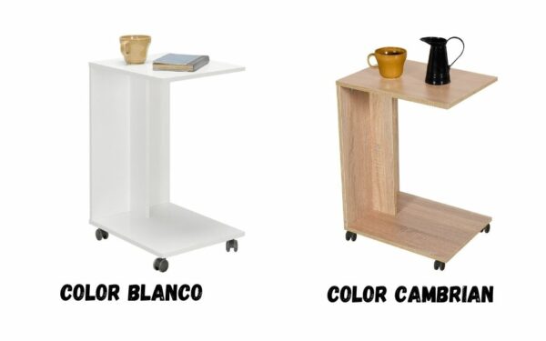 Mesa Auxiliar con ruedas 65x45x35 con ruedas en kit