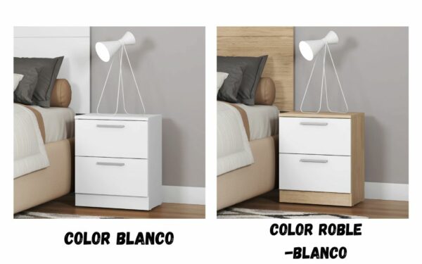 Mesita de 2 cajones 49x38x36 en kit