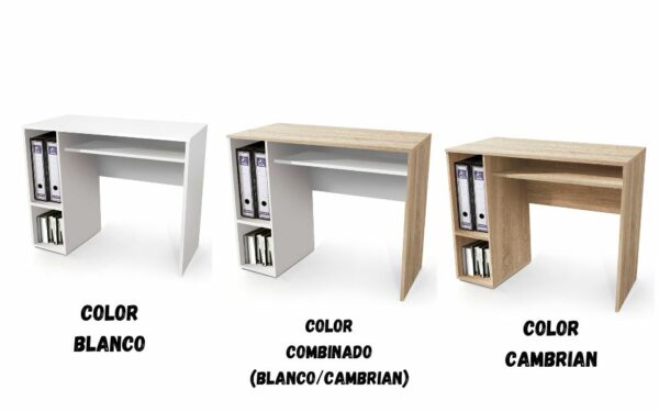 Escritorio con bandeja extraíble Tucson 90x45 cm, en kit.