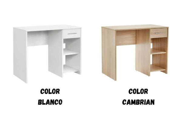 Escritorio con 1 cajón Kansas 90x52 cm, en kit.