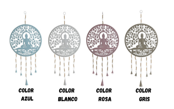 Decoración colgante de hierro 33x1x77 cm, Buda árbol.