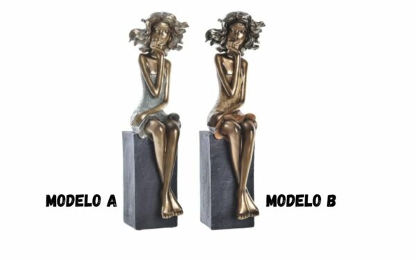 Figura de resina 9x10x35 cm, chica.