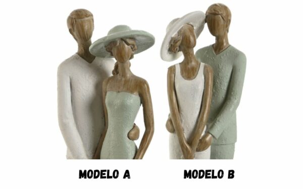 Figura de resina 10x7,5x31 cm, pareja.