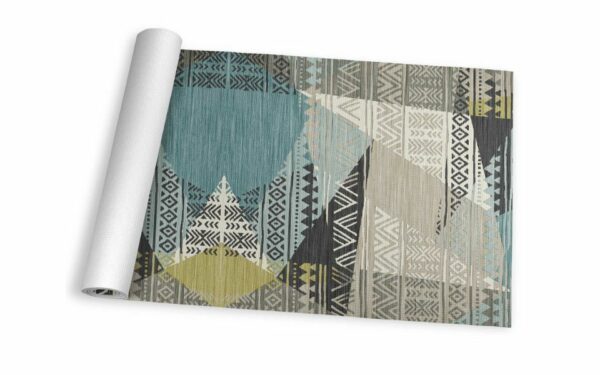 Alfombra vinílica a medida antimanchas para cocina salón etc- Étnico moderno.