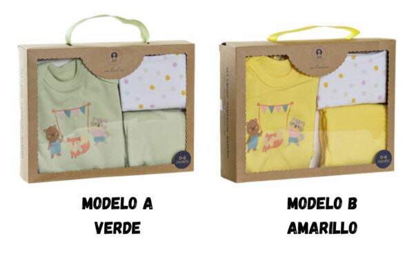 Set de Ropa para Bebé (3 piezas), Algodón, 25x1x25 cm