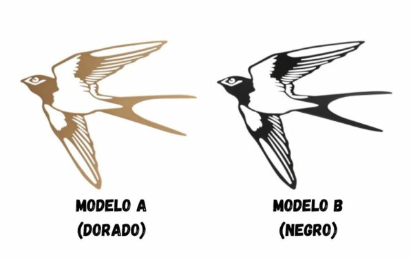 Decoración de Pared Golondrina en Metal 30x1,3x29 cm