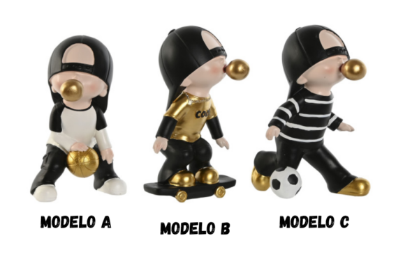 Figura Chico en Postura Deportiva - 11,3x11x18 cm