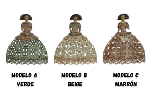 Figura Meninas en Resina y Metal 19x7x23 cm