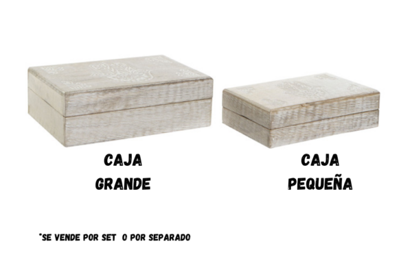 Cajas Hamsa Decapé Madera de Mango, 25x17x8 cm