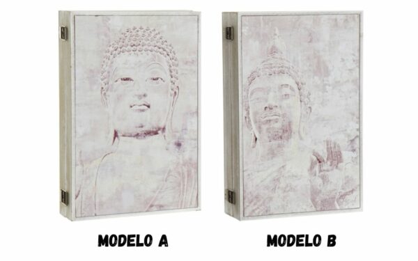 Guardallaves de Buda en MDF con 6 Ganchos - 20x6x30 cm
