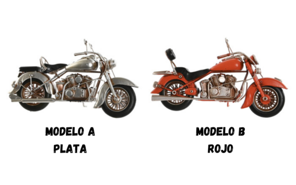 Motocicleta Decorativo de Metal, 27x11x15 cm