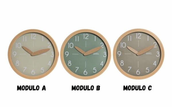 Reloj de Pared Símil Madera en PS – 30x4x30 cm