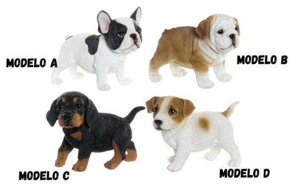 Figura Decorativa de Perro en Resina – 22x12x17 cm