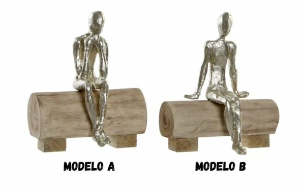 Figura Decorativa de Persona en Resina 17x12x21 cm