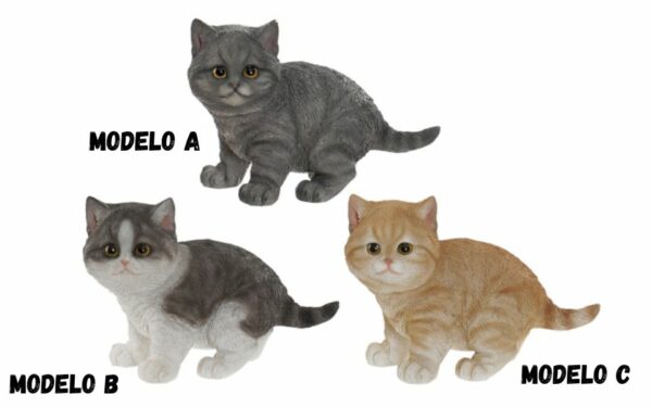 Figura Decorativa Gatito en Resina 20,5x10x15 cm