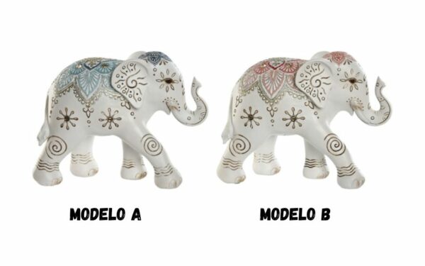 Figura Decorativa de Elefante en Resina  22x9x17 cm
