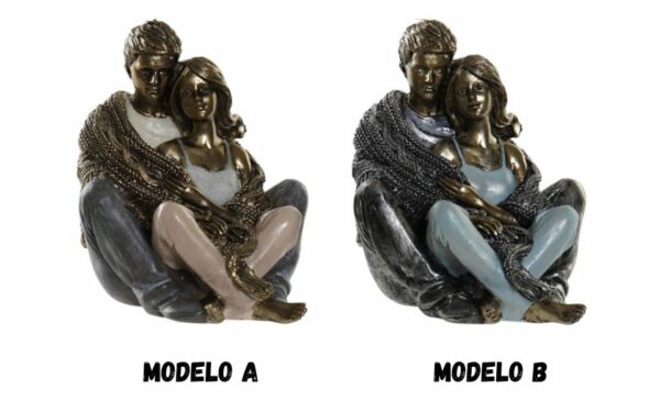 Figura Decorativa Pareja en Resina 12x10,5x12 cm