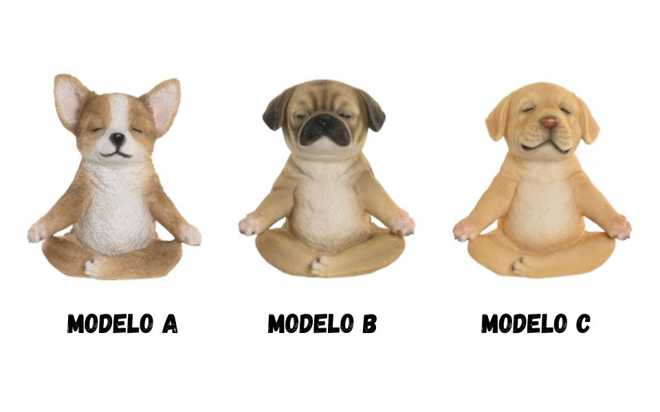 Figura decorativa de resina Perro 14,5x9,5x16
