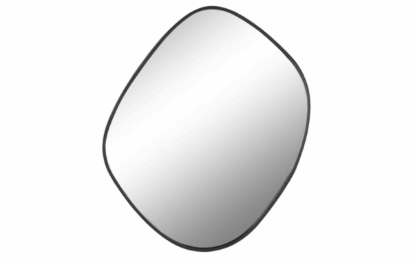 Espejo con marco metálico negro – 56x69,5 cm