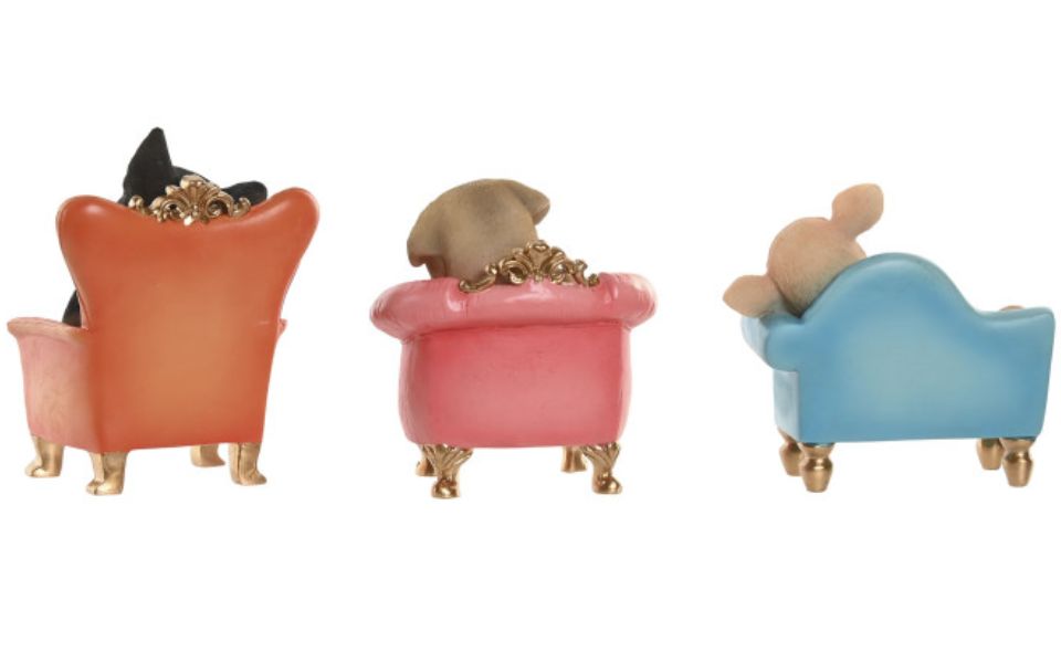 Figura de animal dormido en sillón – 15x9,5x14 cm - Imagen 3