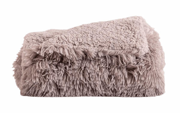 Manta Plaid 130x160 Pelo + Reverso Sherpa KARAMELO Colores FLOU