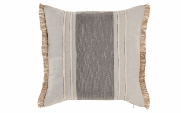 Cojín de algodón y yute beige – 45x45 cm