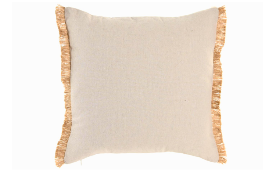 Cojín de algodón y yute beige – 45x45 cm - Imagen 3