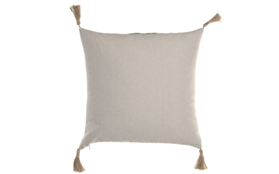 Cojín de algodón y yute natural – 45x45 cm - Imagen 3