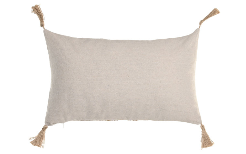 Cojín de algodón y yute crudo – 30x50 cm - Imagen 3