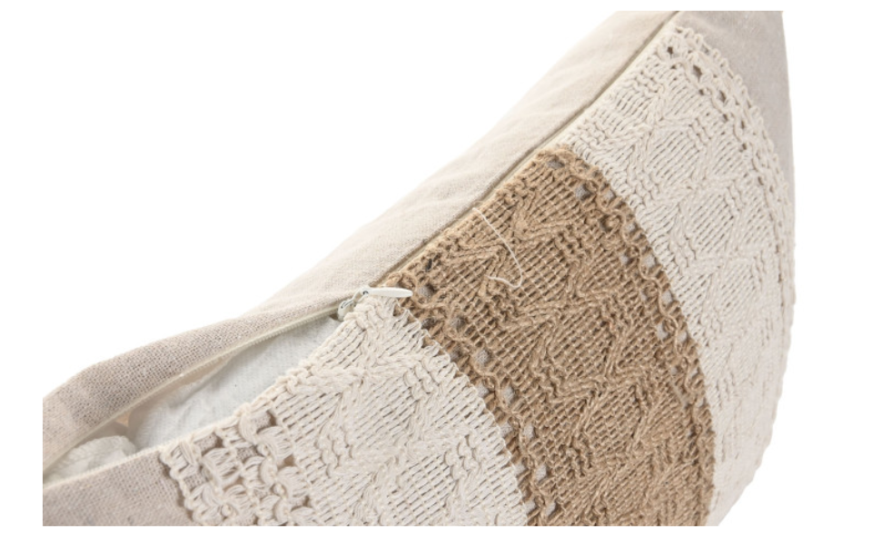 Cojín de algodón y yute crudo – 30x50 cm - Imagen 4