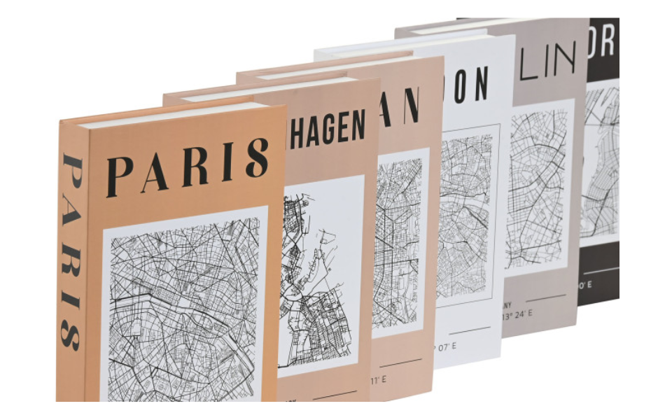 Caja libro Ciudades decorativa de cartón - Imagen 2