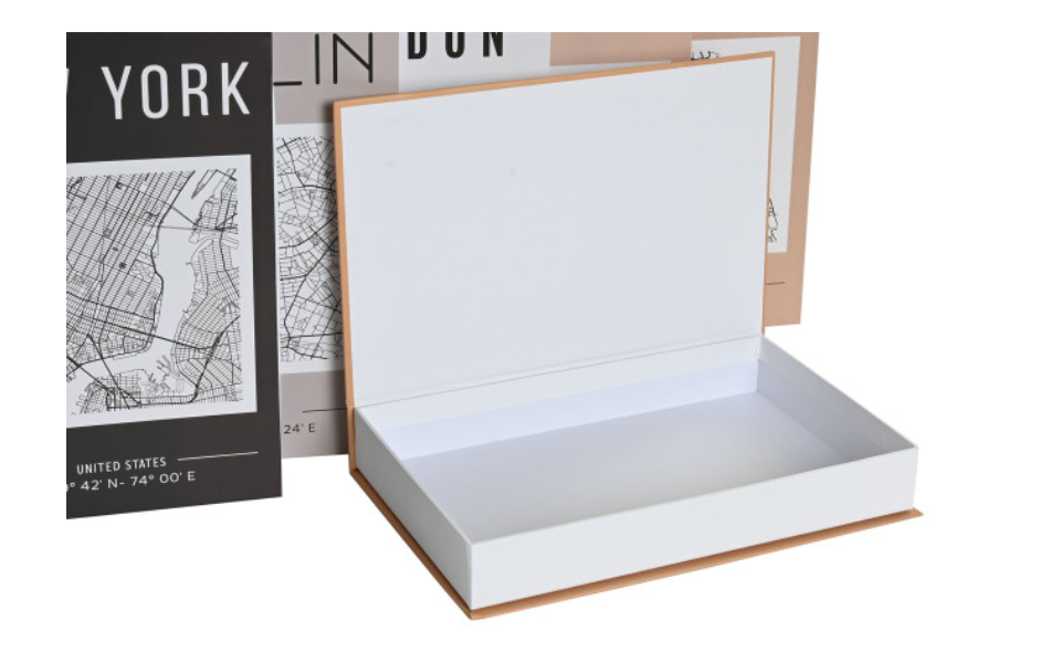 Caja libro Ciudades decorativa de cartón - Imagen 4