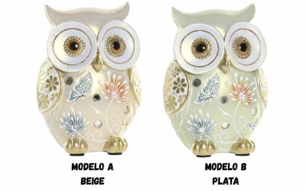 Figura decorativa de búho en resina – 10 cm