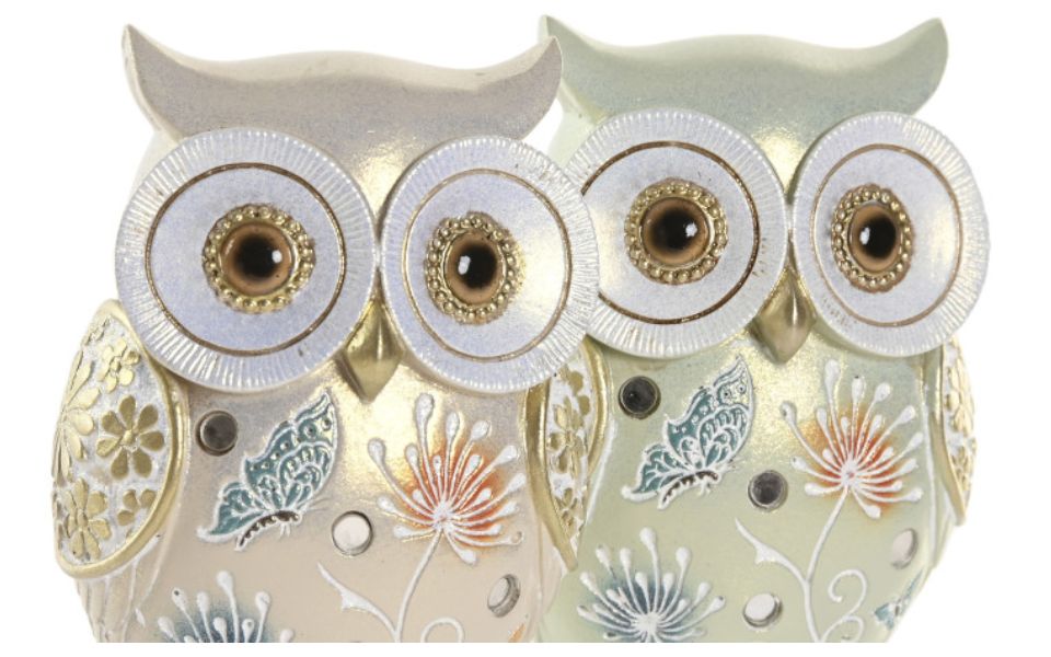 Figura decorativa de búho en resina – 10 cm - Imagen 2