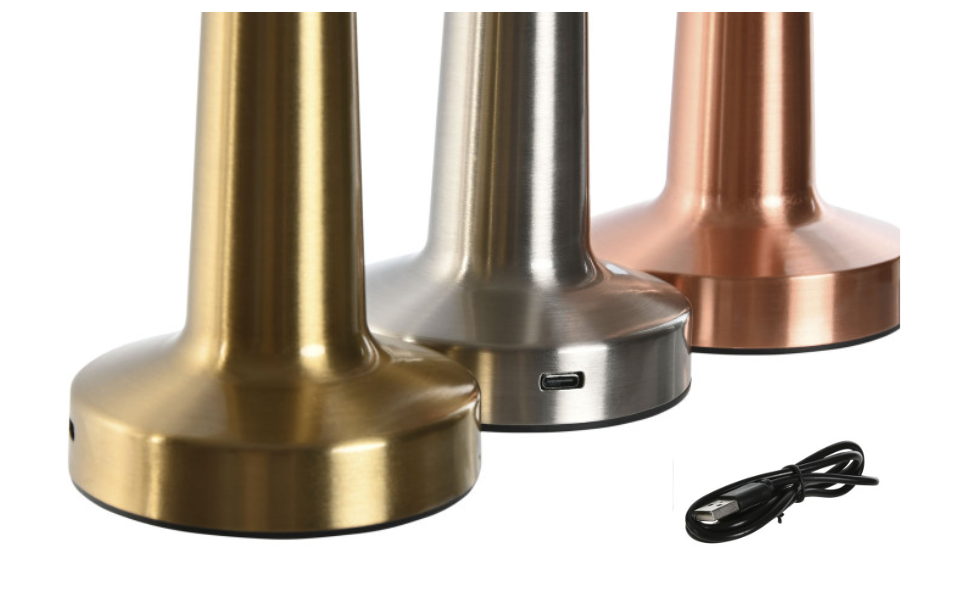 Lámpara de sobremesa LED de hierro con control táctil – 21 cm - Imagen 3