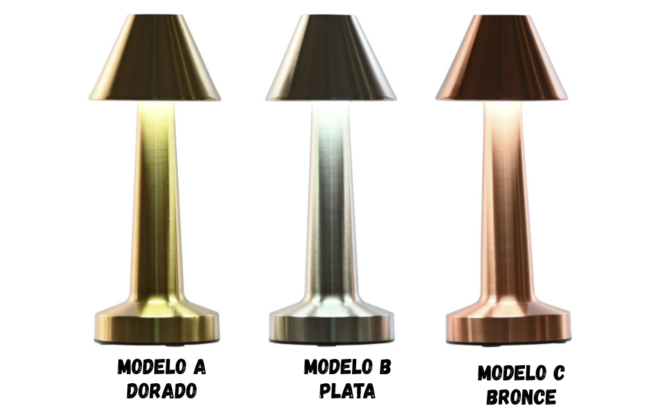 Lámpara de sobremesa LED de hierro con control táctil – 21 cm